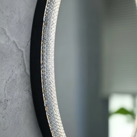 LED огледало LIMENA 60CM с функция против замъгляване, часовник, touch, сензор за движение, 3 вида светлина