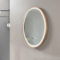 LED огледало RIVEN 50x70CM 3 вида светлина, функция против замъгляване, часовник, touch