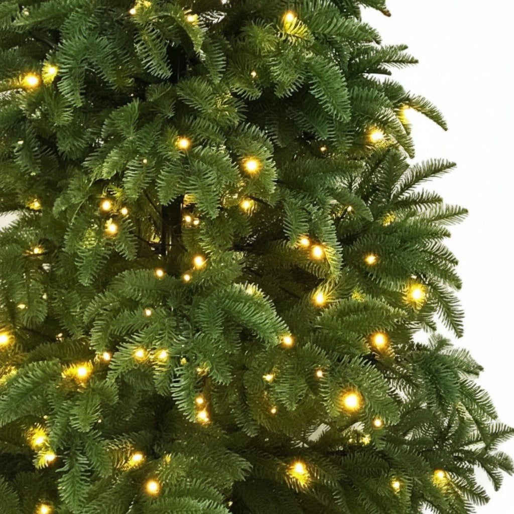 Изкуствена коледна елха 3D Pre-Lit Naturel зелена с вградени LED светлини