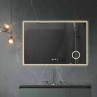 LED огледало VIONNA 120x80CM функция против замъгляване, часовник, touch, лупа, 3 вида светлина