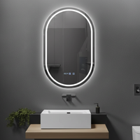 LED огледало VIONNA 50x90CM Функция против замъгляване, Часовник, Touch, 3 вида светлина