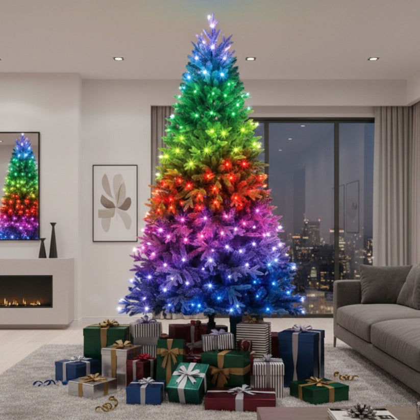 Изкуствен 3D Коледен смърч SMART TWINKLY WINDSOR PINE с инсталация