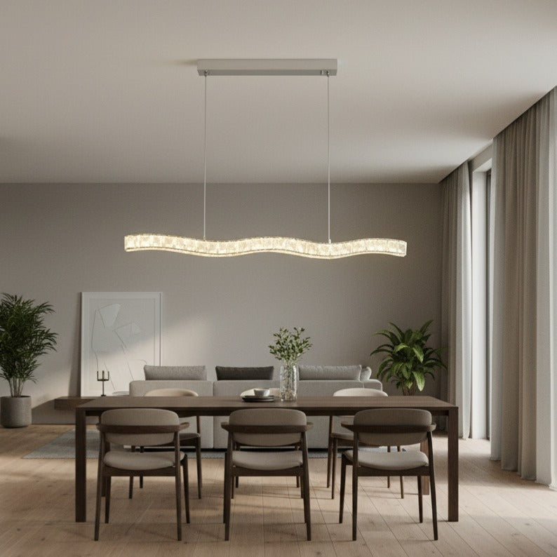 Осветително тяло LED Окачена KEDY Silver Еквивалент 200W Дистанционно