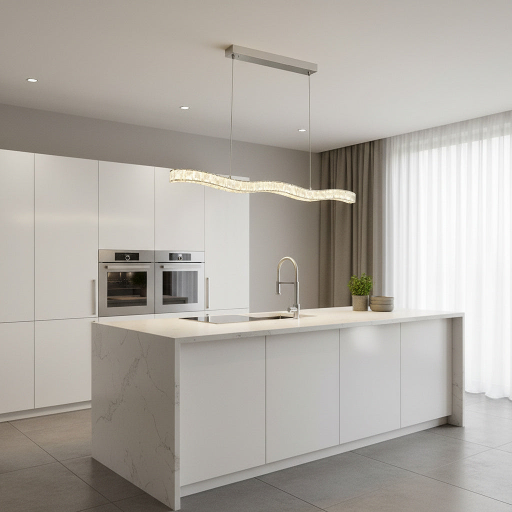Осветително тяло LED Окачена KEDY Silver Еквивалент 200W Дистанционно