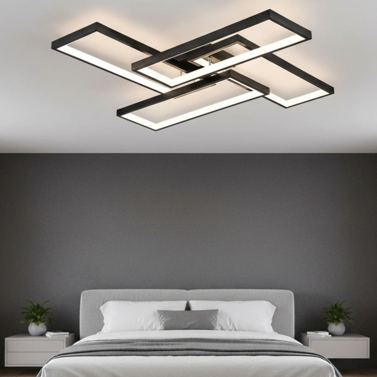 LED осветително тяло ZULE Black – еквивалент 750W с дистанционно