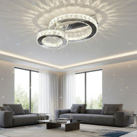 LED осветително тяло CROWN Round Chrome Cristal Еквивалент 300W Дистанционно