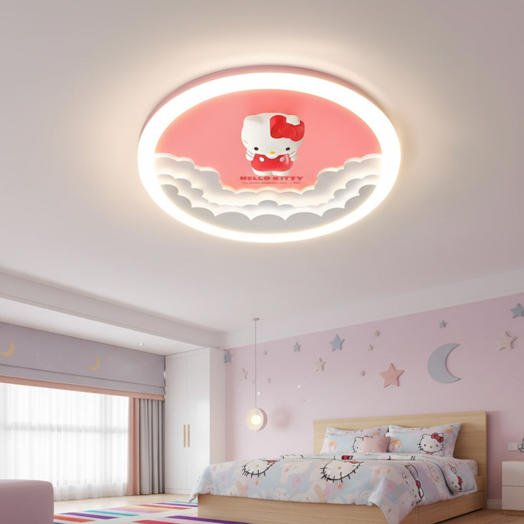 LED осветително тяло Cloudy Hello Kitty – еквивалент 550W с дистанционно управление