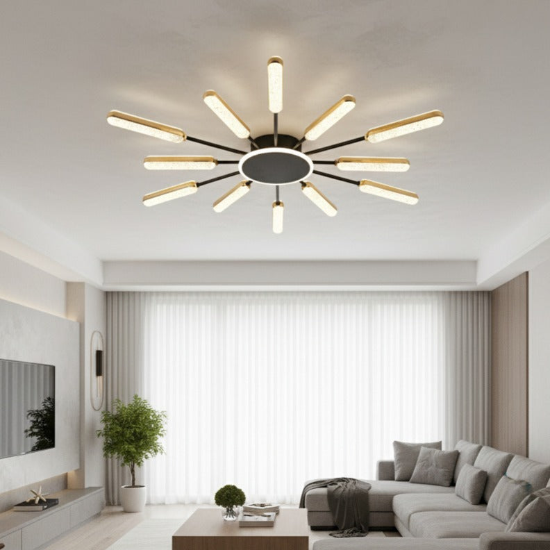 Осветително тяло Maxi YOLLO Black & Gold Еквивалент 950W Дистанционно