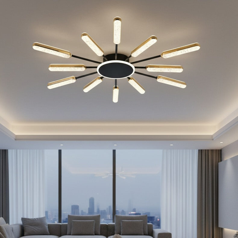 Осветително тяло Maxi YOLLO Black & Gold Еквивалент 950W Дистанционно