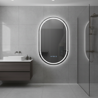 LED огледало VIONNA 50x90CM Функция против замъгляване, Часовник, Touch, 3 вида светлина
