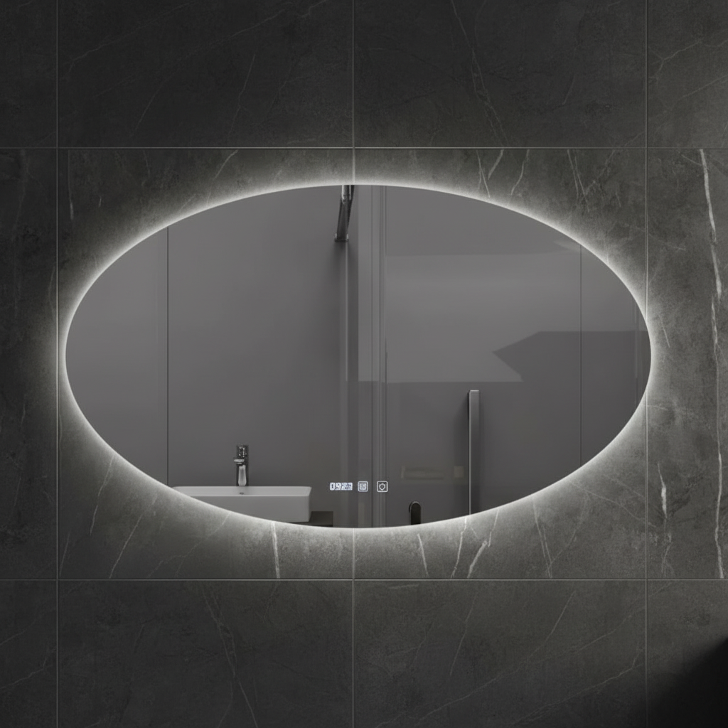 LED огледало LIMENA 120x80CM Функция против замъгляване, часовник, touch, 3 вида светлина