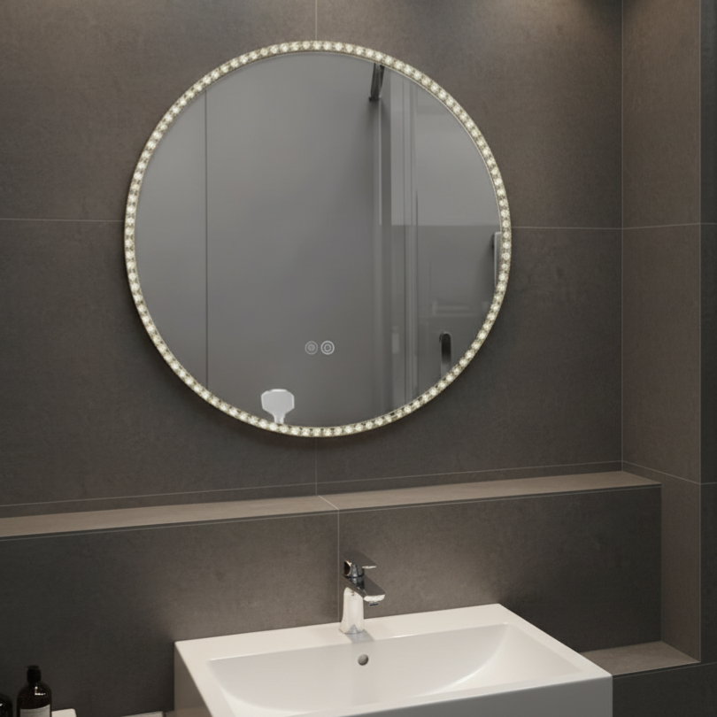 LED огледало LIMENA 80CM Функция против замъгляване, часовник, touch, сензор за движение, 3 вида светлина