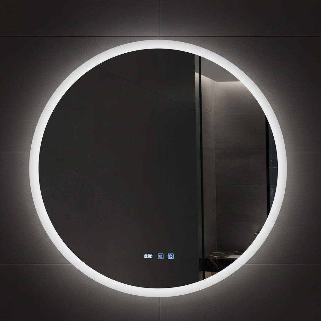 LED огледало VIONNA 80CM функция против замъгляване, часовник, touch, 3 вида светлина