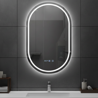 LED огледало VIONNA 50x90CM Функция против замъгляване, Часовник, Touch, 3 вида светлина