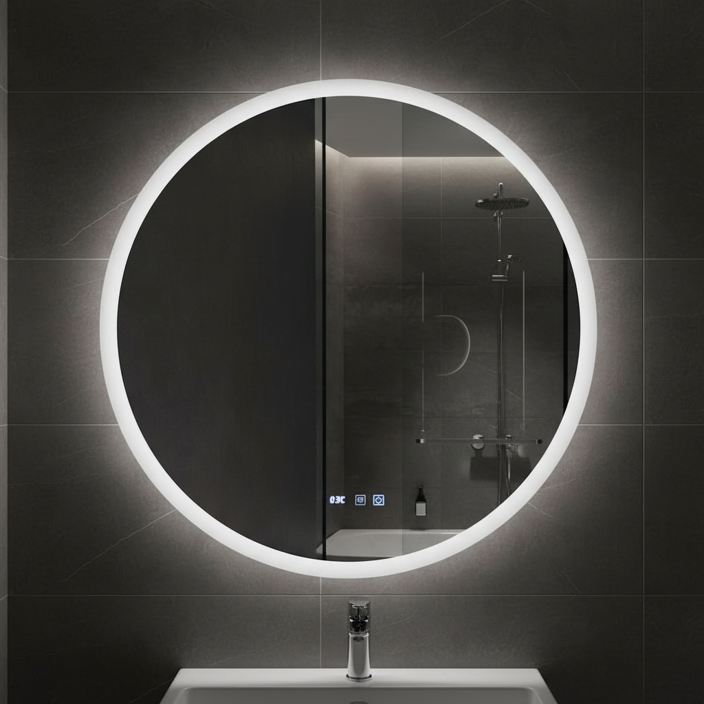 LED огледало VIONNA 60CM Функция против замъгляване, часовник, touch, 3 вида светлина