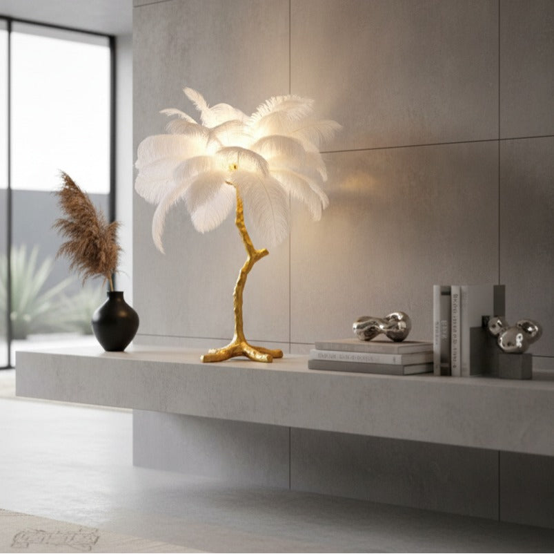 Нощна лампа Luxury Peacock Gold & White 3xG9