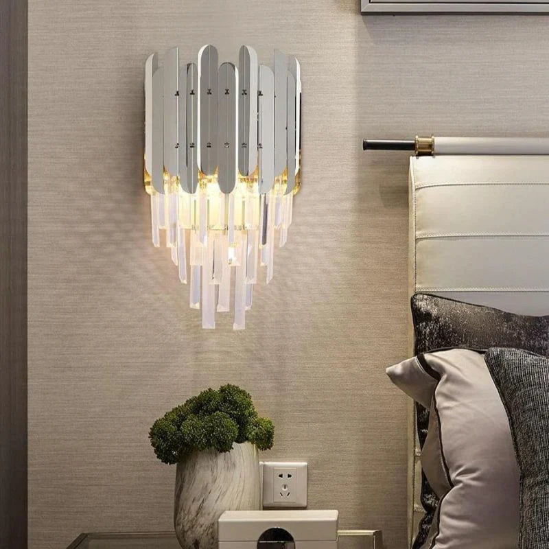 Стенен аплик Cristal Shiny Silver Chrome