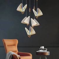 LED осветително тяло Luxury 5 Golden Butterflies