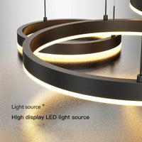 Lustra Led 226W Wonderland Black 4 Segmente Mobile Telecomanda Chandeliers