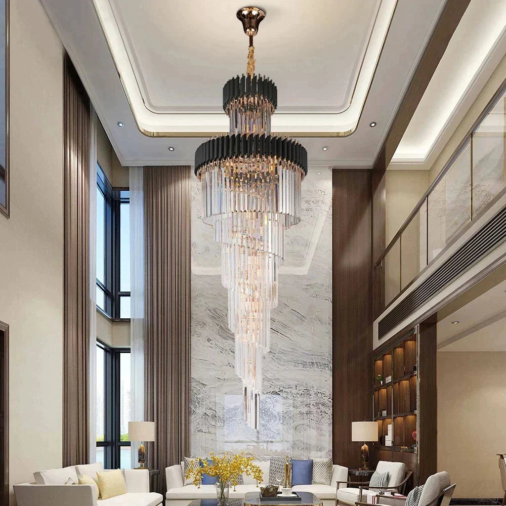 Полилей от кристал Black Panther LUXURY 300cm