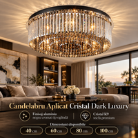 Плафонен полилей от кристал Dark Luxury