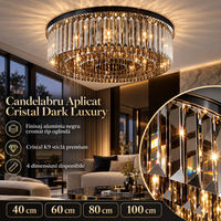 Плафонен полилей от кристал Dark Luxury