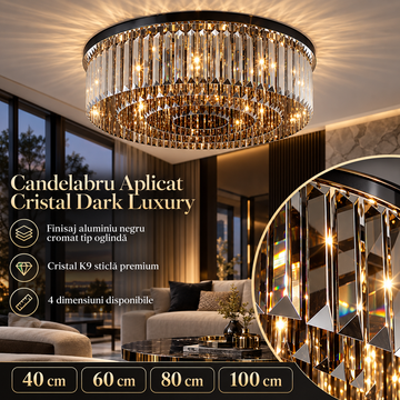 Плафонен полилей от кристал Dark Luxury