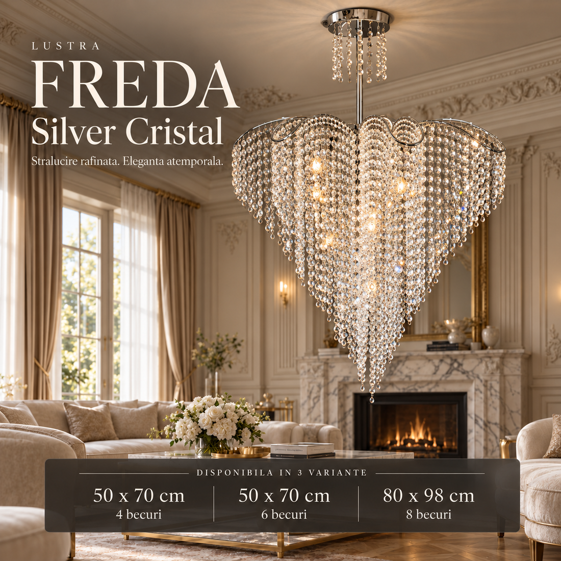 Осветително тяло FREDA Silver Cristal