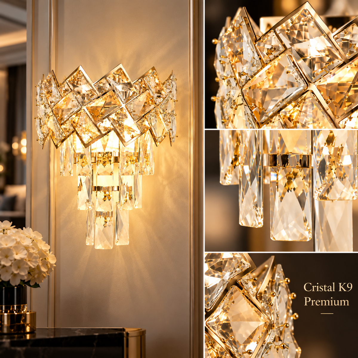 Аплик за стена Malli Gold Cristal