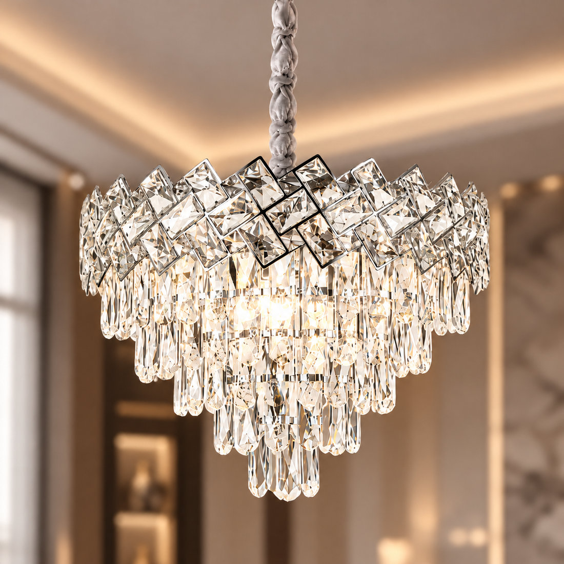 Полилей от кристал Malli Silver 50cm