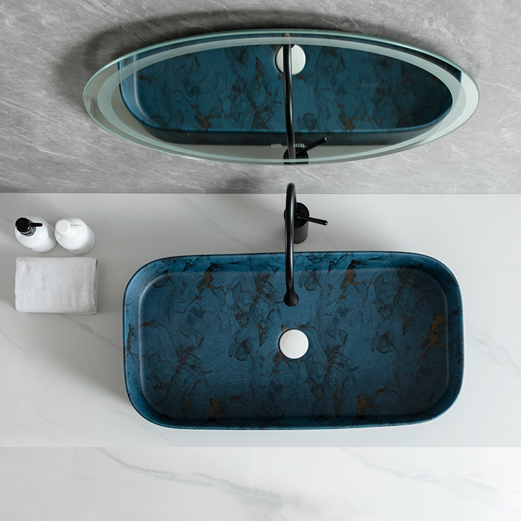 Мивка за плот Luxury Line 75x38CM 8064-75D86 DEEPBLUE