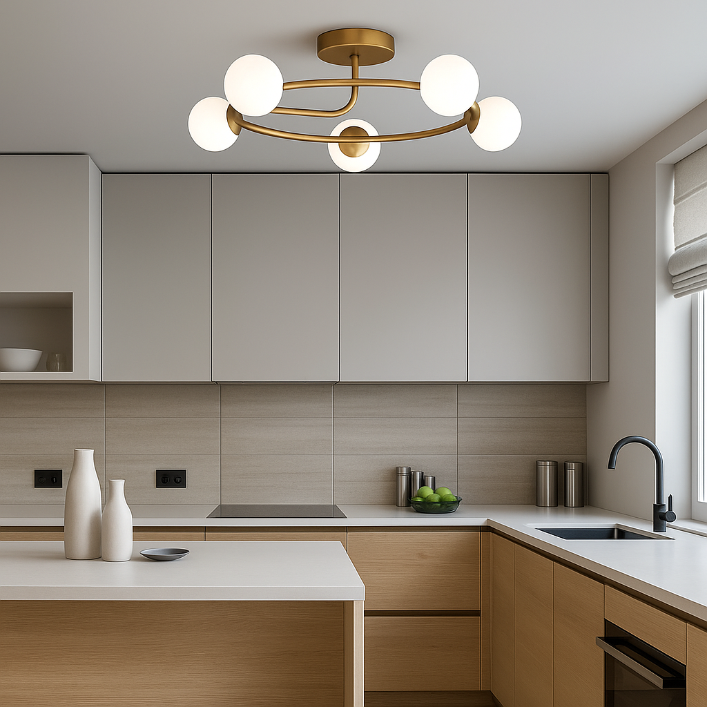 Осветително тяло Абажур 5xE27 Gold Elegance