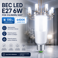 LED крушка E27 6W FOX цилиндър мат