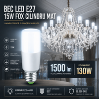 LED крушка E27 15W FOX цилиндър мат