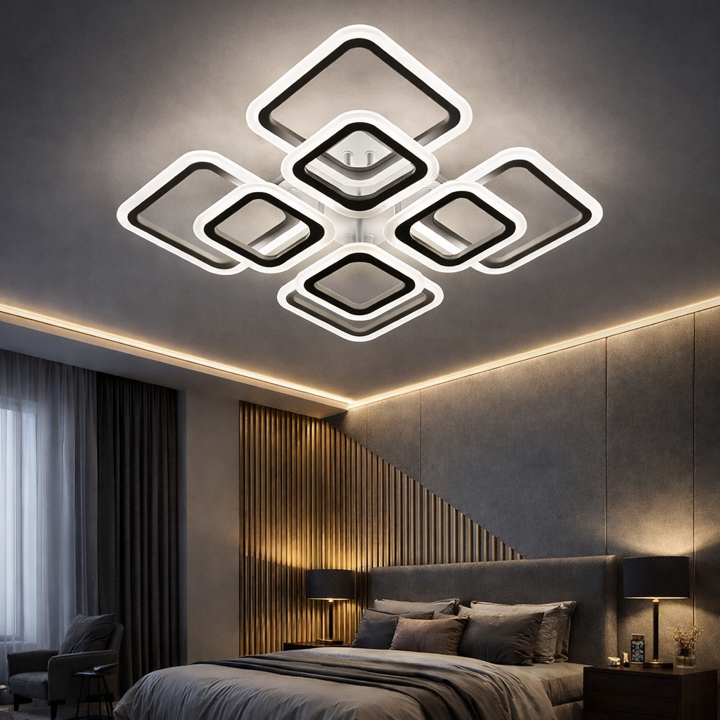 LED осветително тяло 4+4 SQUARE GIGANT Еквивалент 1000W Дистанционно управление
