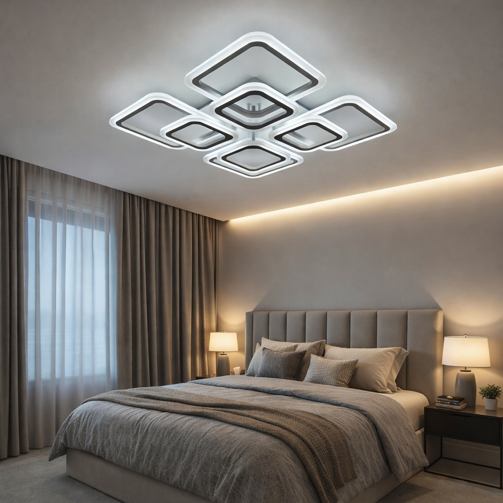 LED осветително тяло 4+4 SQUARE GIGANT Еквивалент 1000W Дистанционно управление