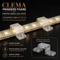 Скоба за закрепване на LED лента 5050 / 3014 / 5730