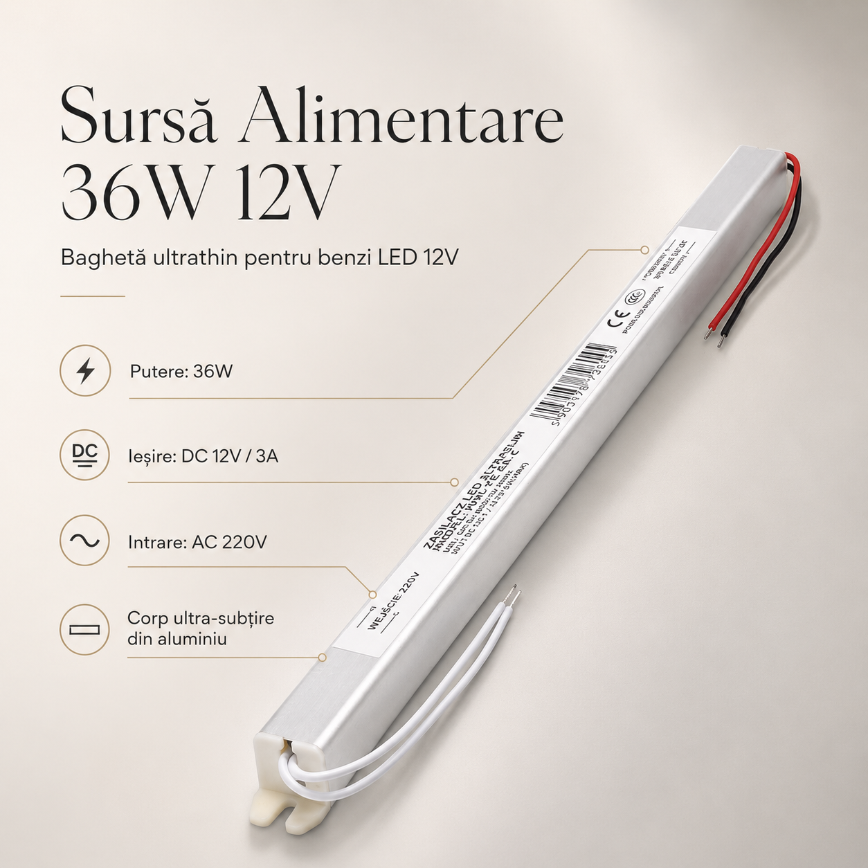 Захранващ блок 36W 12V за шина
