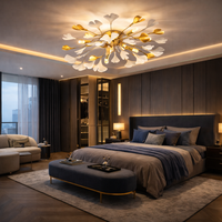 Осветително тяло LUXURY VALERY Golden 50CM с флорални елементи