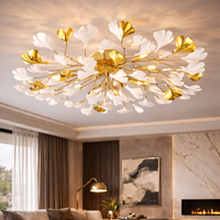 Осветително тяло LUXURY VALERY Golden 60CM – Декоративен флорален дизайн