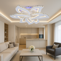 LED осветително тяло Camelia Grande кристал бяла RGB с дистанционно, еквивалент 1200W