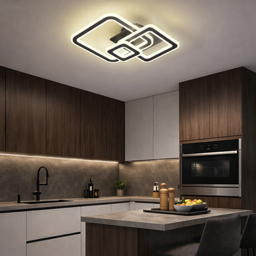 LED осветително тяло 130W SQUARES BLACK Еквивалент 300W