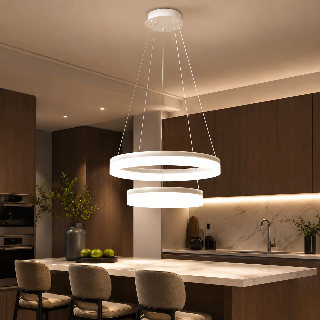 LED осветително тяло 126W WILLY 2 сегмента с дистанционно