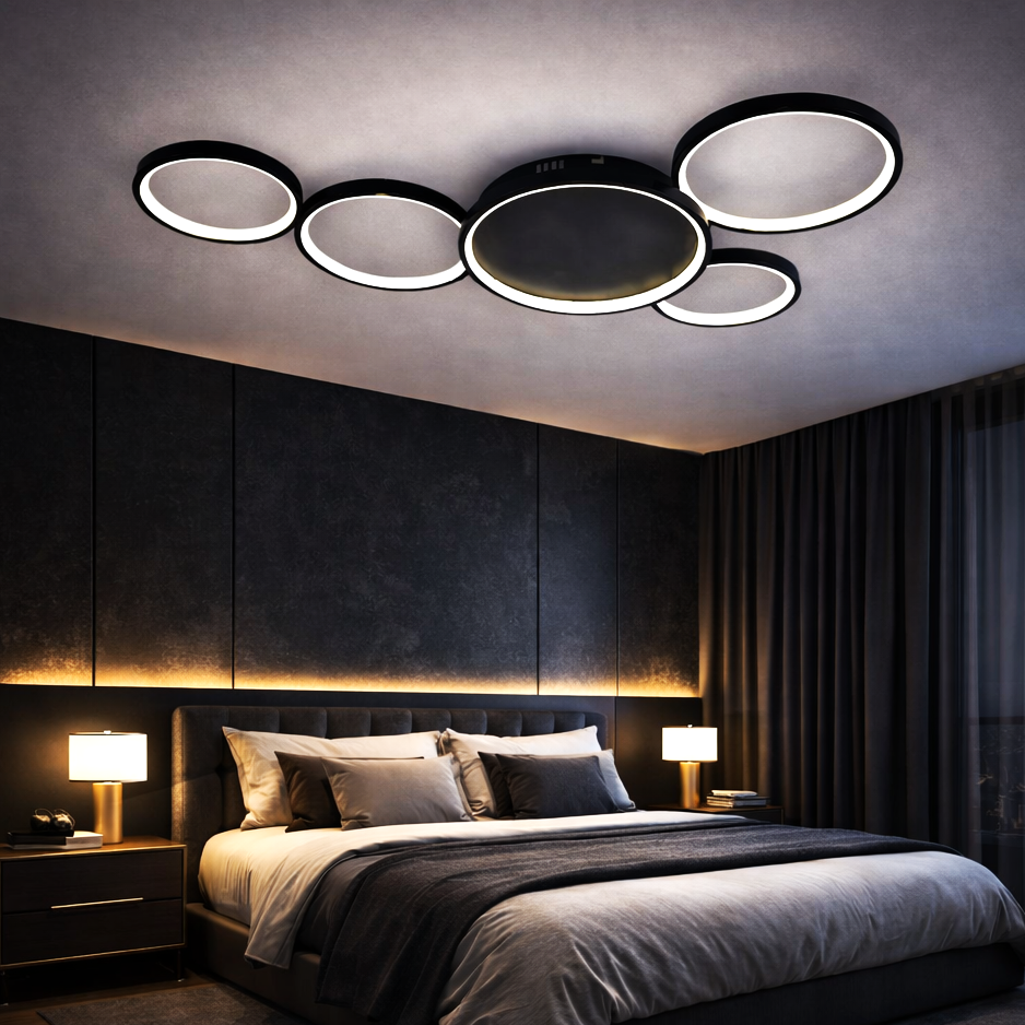 LED осветително тяло Minara Black еквивалент 600W с дистанционно управление