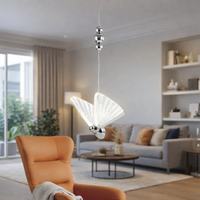 LED висящо осветително тяло Modern Nordic Butterfly Silver