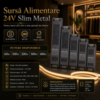 Захранващ блок 24V Slim метален