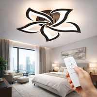 LED осветително тяло NARCISSE BLACK с дистанционно, еквивалент 500W