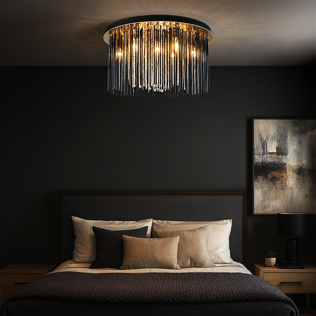 Полилей аплик от кристал Luxury Black Beauty