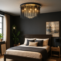 Полилей аплик от кристал Luxury Black Beauty