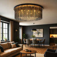 Полилей аплик от кристал Luxury Black Beauty